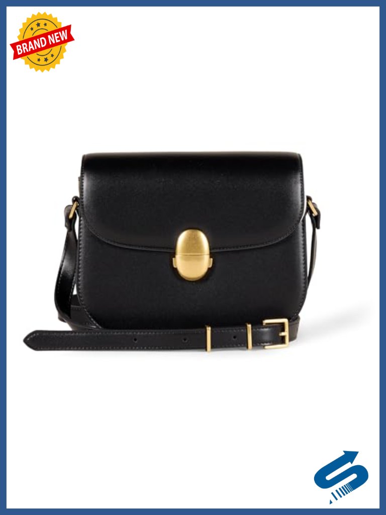 Faux Leather Crossbody Flap Bag With Adjustable Strap And Internal Pocket